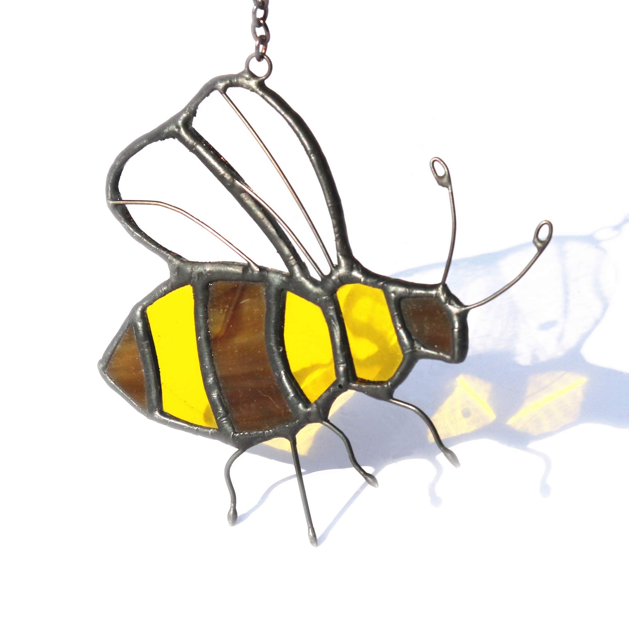 HAOSUM Bee Suncatcher Stained Glass Window Hangings Honey Bee Gifts for Women Gifts for Lover for Mom/Grandma Gifts/Birthday Gif