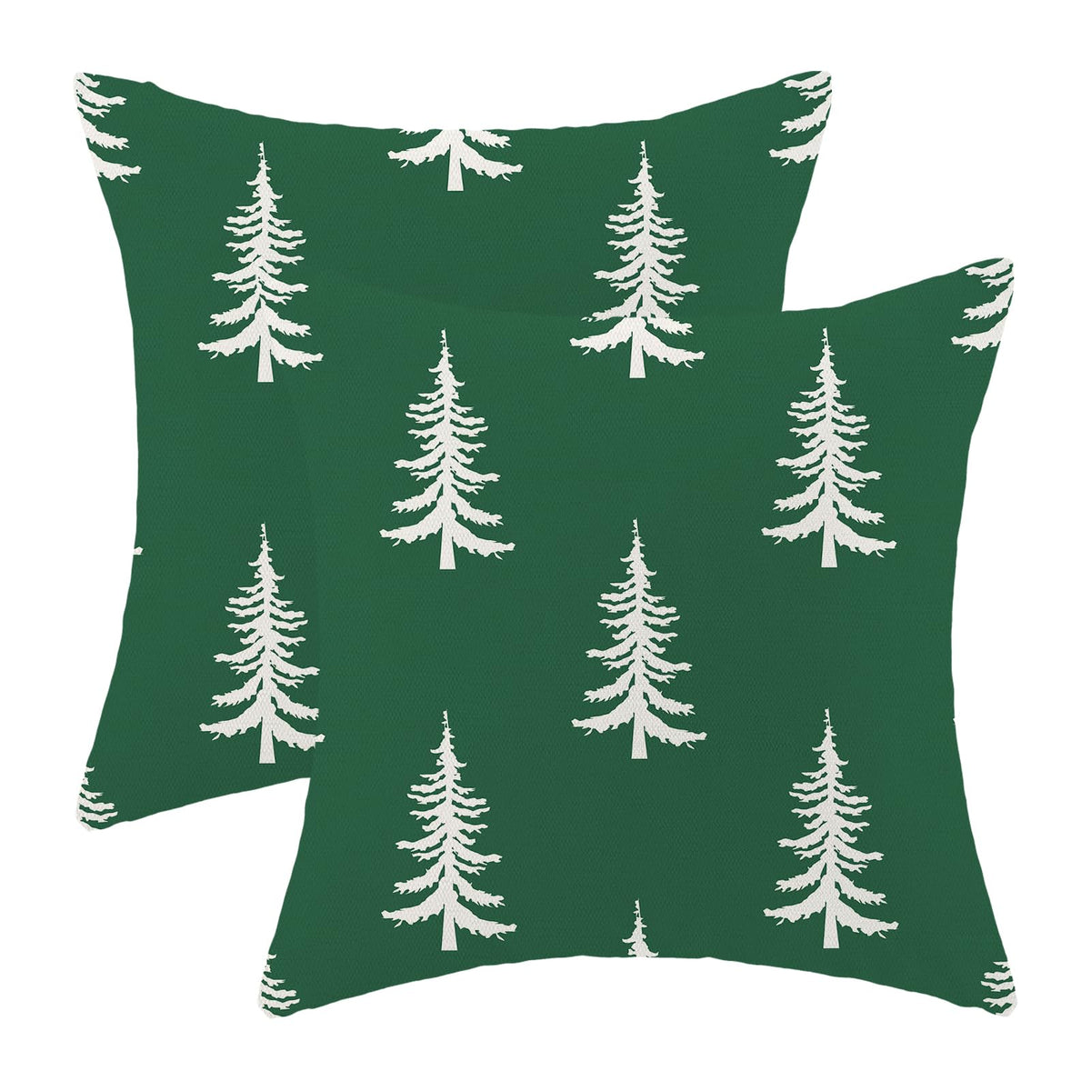 Cxmeifly Christmas Pillow Covers 24X24 Inch Set Of 2 Sage Green Cream Christmas Tree Decor Throw Pillows Winter Xmas Holiday Out