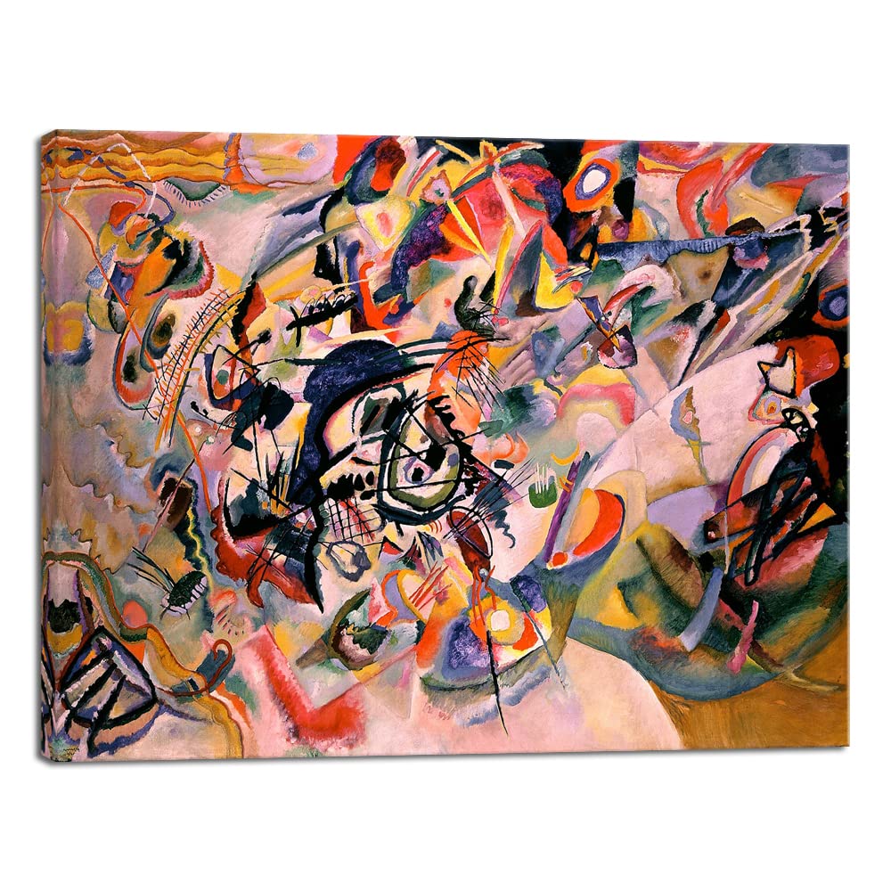 Wieco Art Canvas Prints Composition VII, 1913 by Wassily Kandinsky Classic Art Reproductions Canvas Wall Art for Home Decoration
