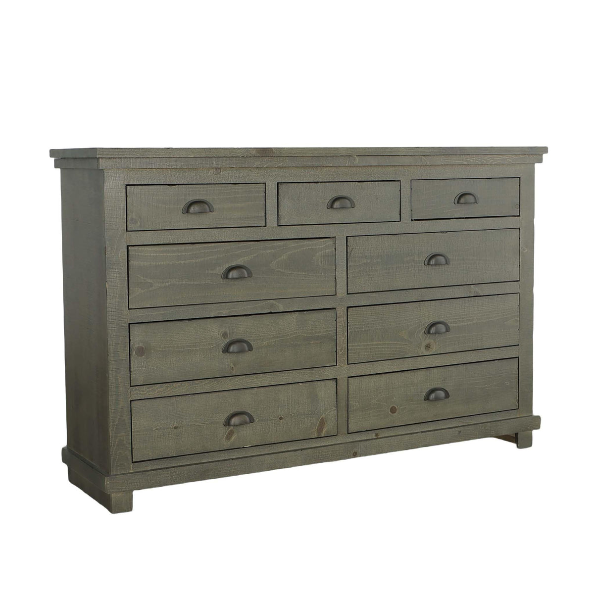 Progressive Furniture Willow Drawer Dresser Distressed Dark Gray