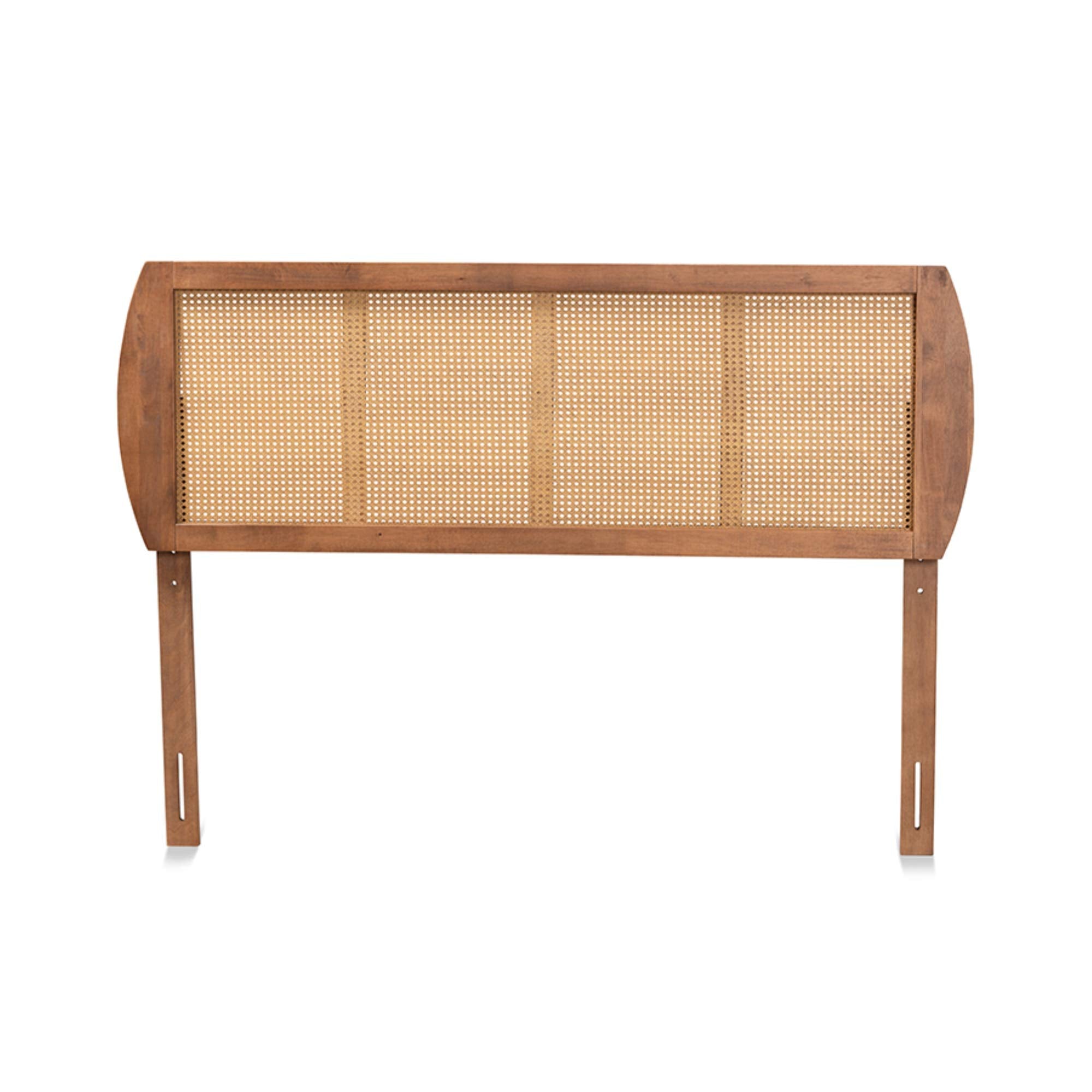 Baxton Studio Harris Ash Walnut Rubberwood Full Headboard