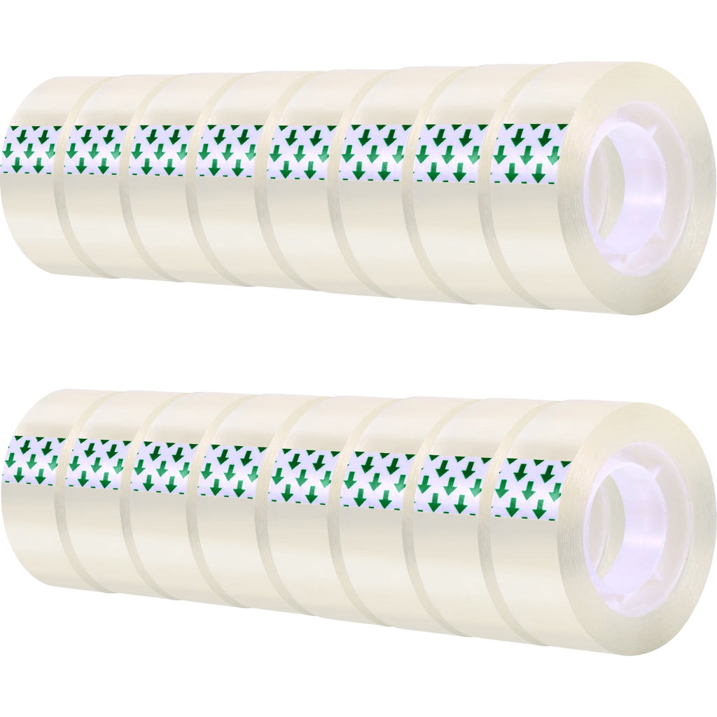 Shappy 16 Rolls Transparent Tape Refills Clear Tape Each Roll 3/4 X 1200 Inch Back To School Supplies Operation Christmas Transp