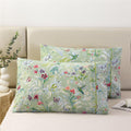 Urbonur 100% Cotton Pillowcases Set Of 2 Standard Size Floral Printed Butterfly Pillow Cases Soft Breathable Cooling Pillowcase