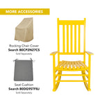 Shine Company Vermont Rocking Chairs, Outdoor Front Porch Rocker Set Of 2, Lemon