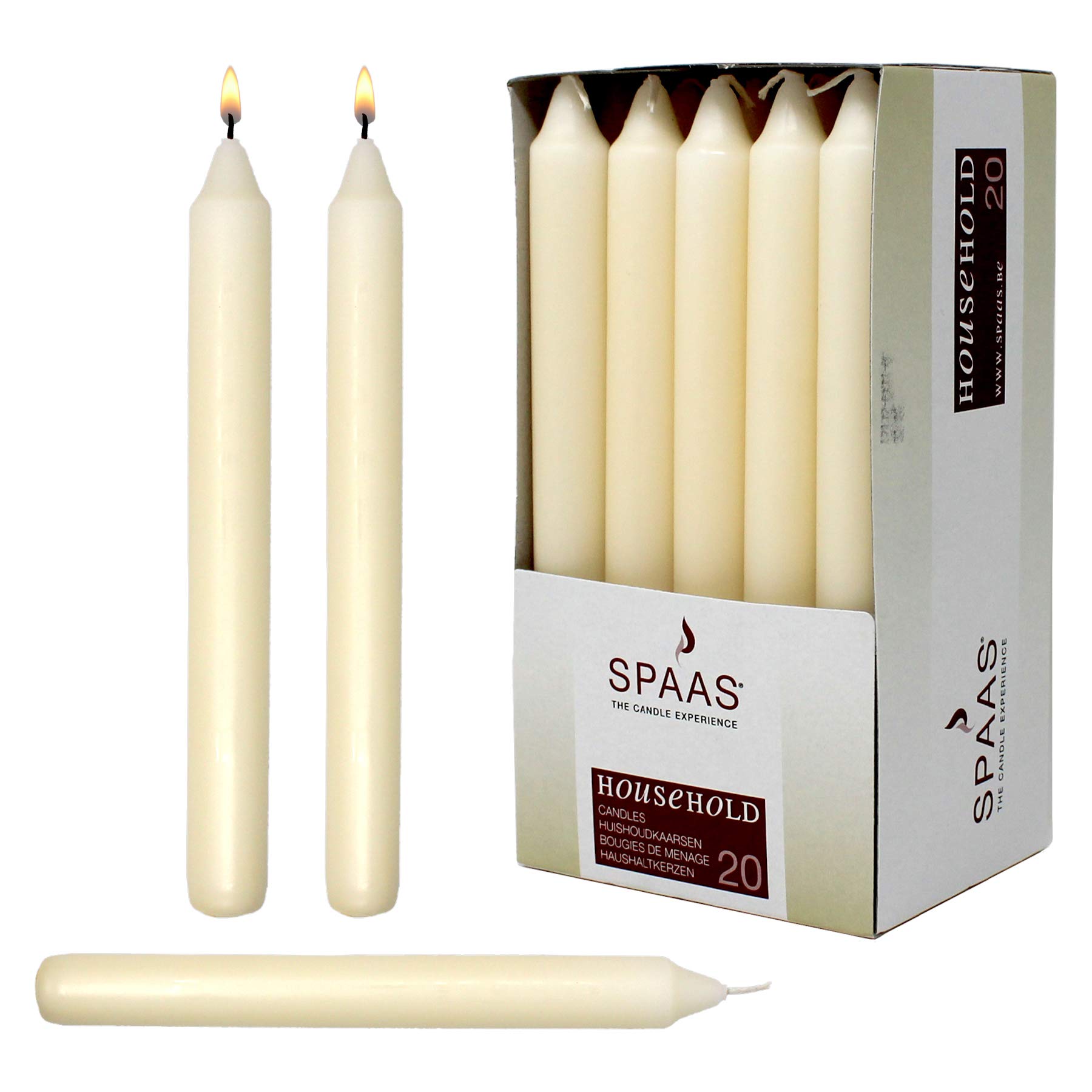 7 Inch Ivory Taper Candles 6 Hour Burning Candle Decorate Your Dinner Wedding Table Dripless and Smokeless Candle Unscented Fits