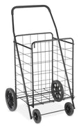 Whitmor Folding Utility Cart with Wheels, Rolling Collapsible Shopping Cart Portable Foldable Grocery Cart for Shopping Storage,