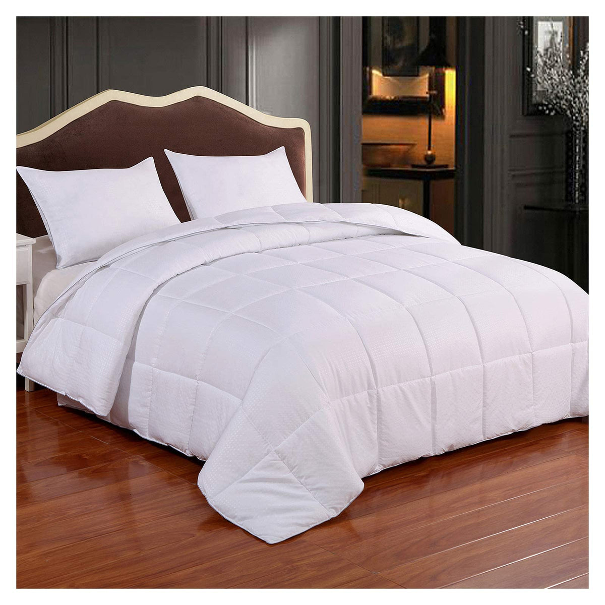 Homelike Moment Queen Lightweight Comforter White - All Season Down Alternative Bed Comforter Summer Duvet Insert Quilted Comfor