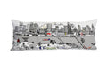 HomeRoots Cream 35' White Austin Daylight Skyline Lumbar Decorative Pillow