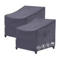 F&J Outdoors Patio Chair Cover - Heavy Duty Waterproof UV Resistant, Grey, 2Pack, 35 W x 39 D x 36 H