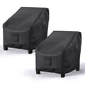 Brosyda Patio Chair Covers For Outdoor Furniture Waterproof 2 Pack, Lawn Chair Covers Heavy Duty Patio Furniture Covers, Large Covers For Lounge Lawn Deep Seat Black 36'W×34'D×32'H