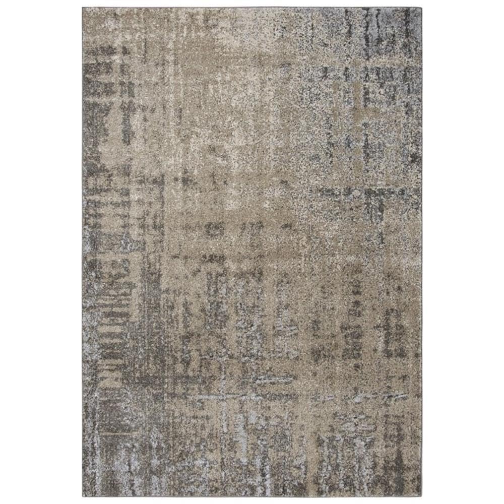 Alora Decor Venice 7'10&quot;X9'10&quot; Beige/Silver/Taupe Power-Loomed Area Rug