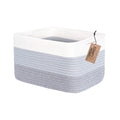 Comfyhomi Cotton Rope Woven Basket With Handles For Shelves, Toy, Book, Cloth Storage Basket For Organizingnew 13.5inch X 11inch X 9.