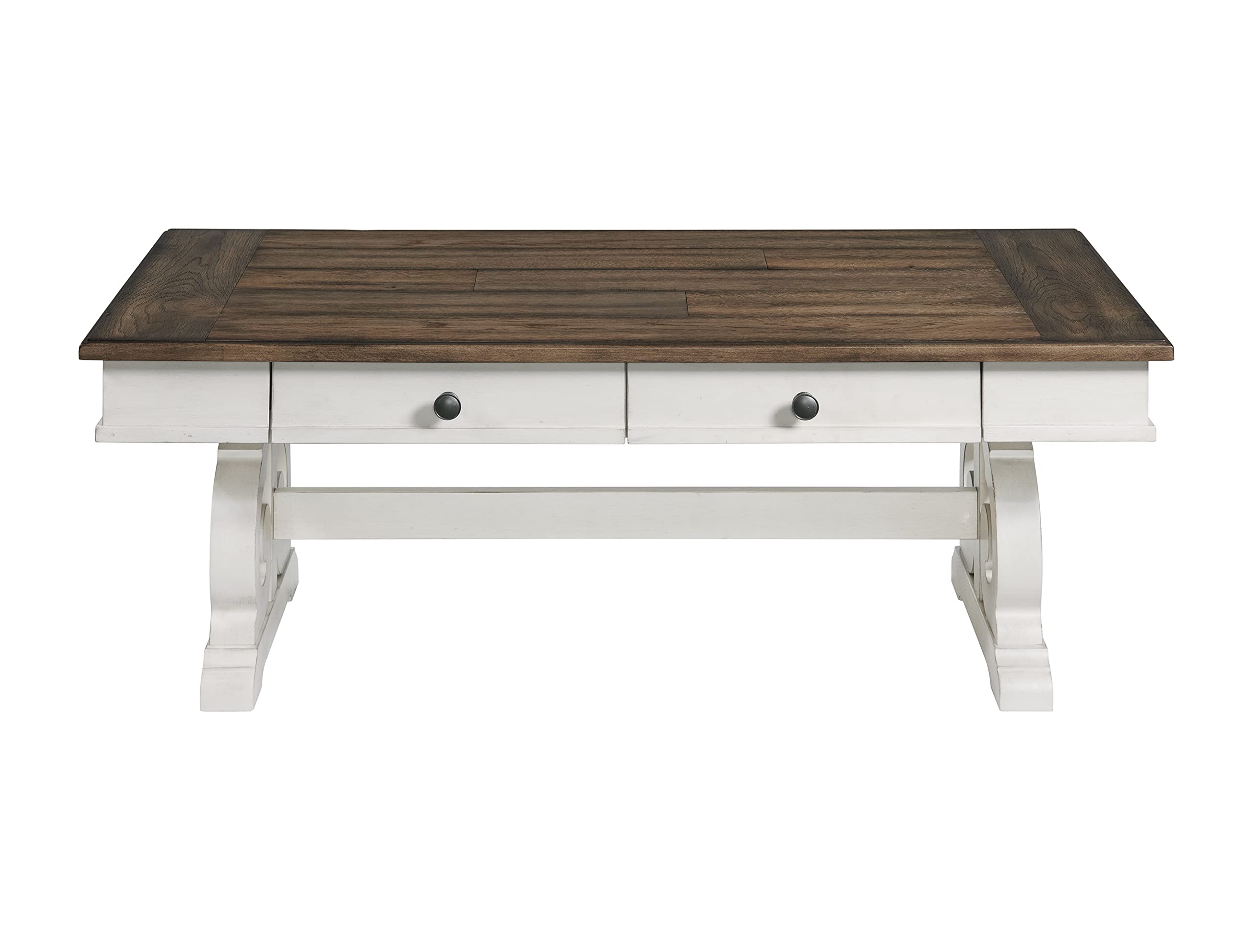 Intercon Drake, Rustic White & French Oak Coffee Tables