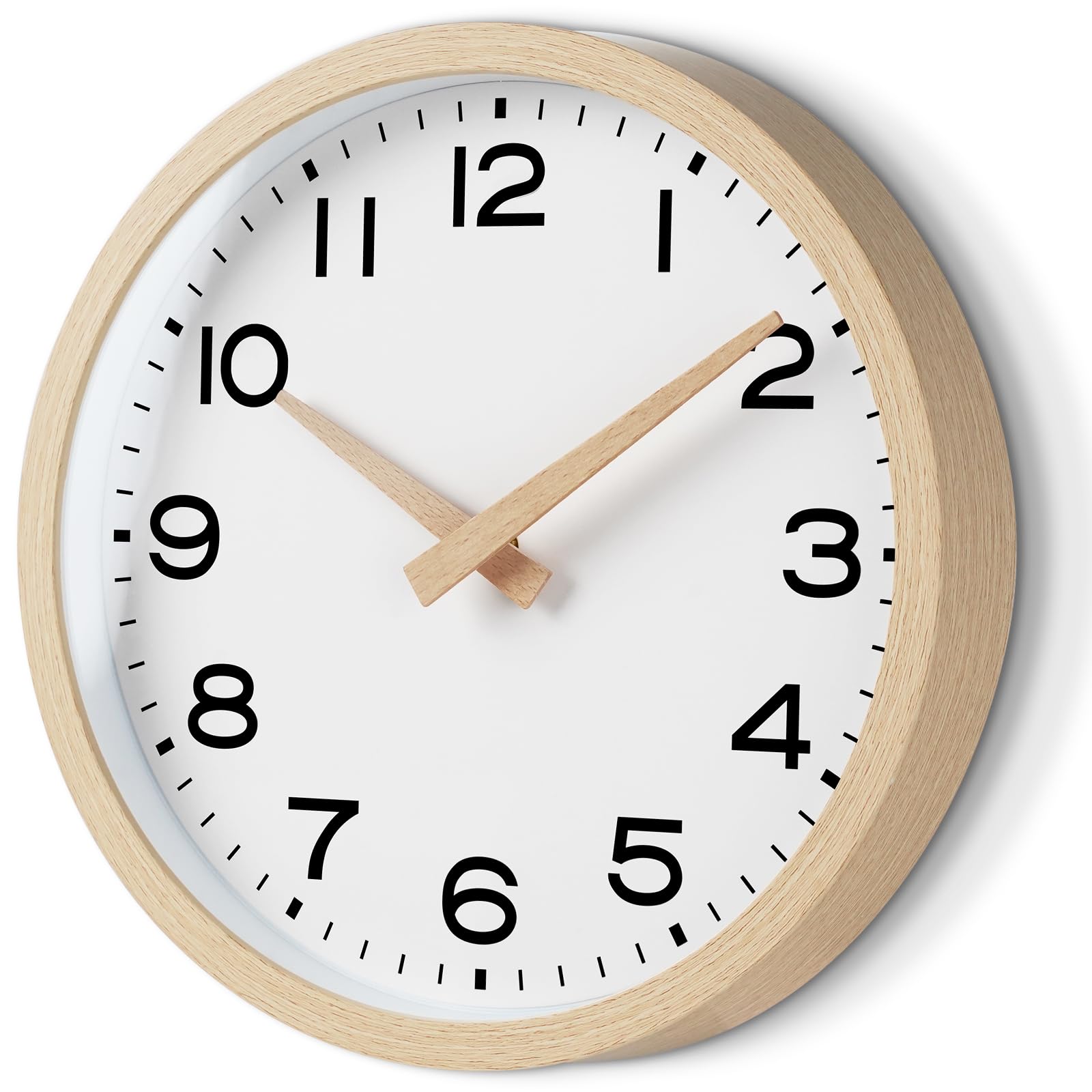 AKCISOT Wall Clock 14 Inch,Boho Large Wall Clocks Battery Operated Non Ticking,Big Silent Modern Clock Decorative for Living Roo