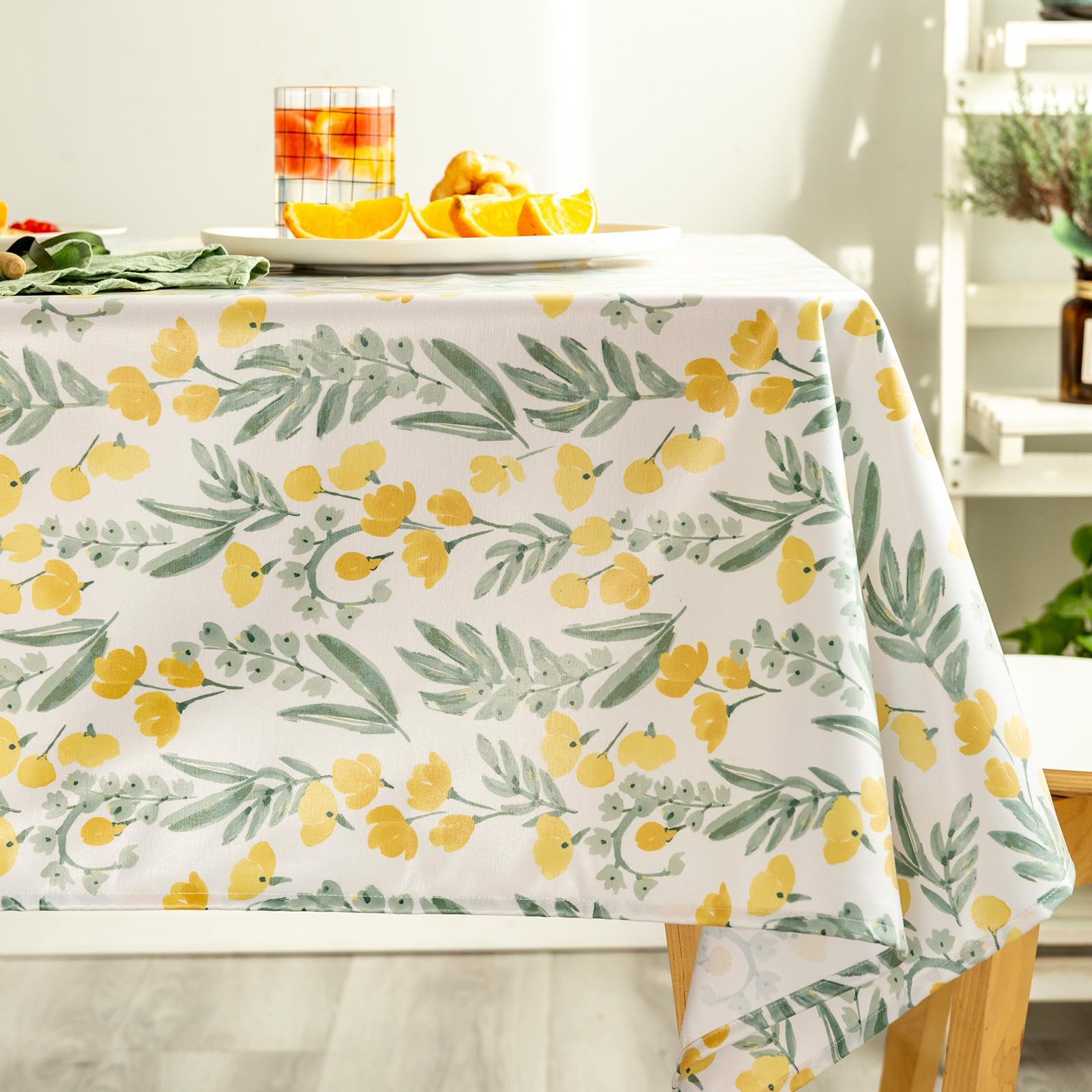 Glory Season Waterproof Oil-Proof Washable Wipeable Spill Proof Stain Resistant Tablecloth Tpu Film Vinyl Table Cover For Outdoo