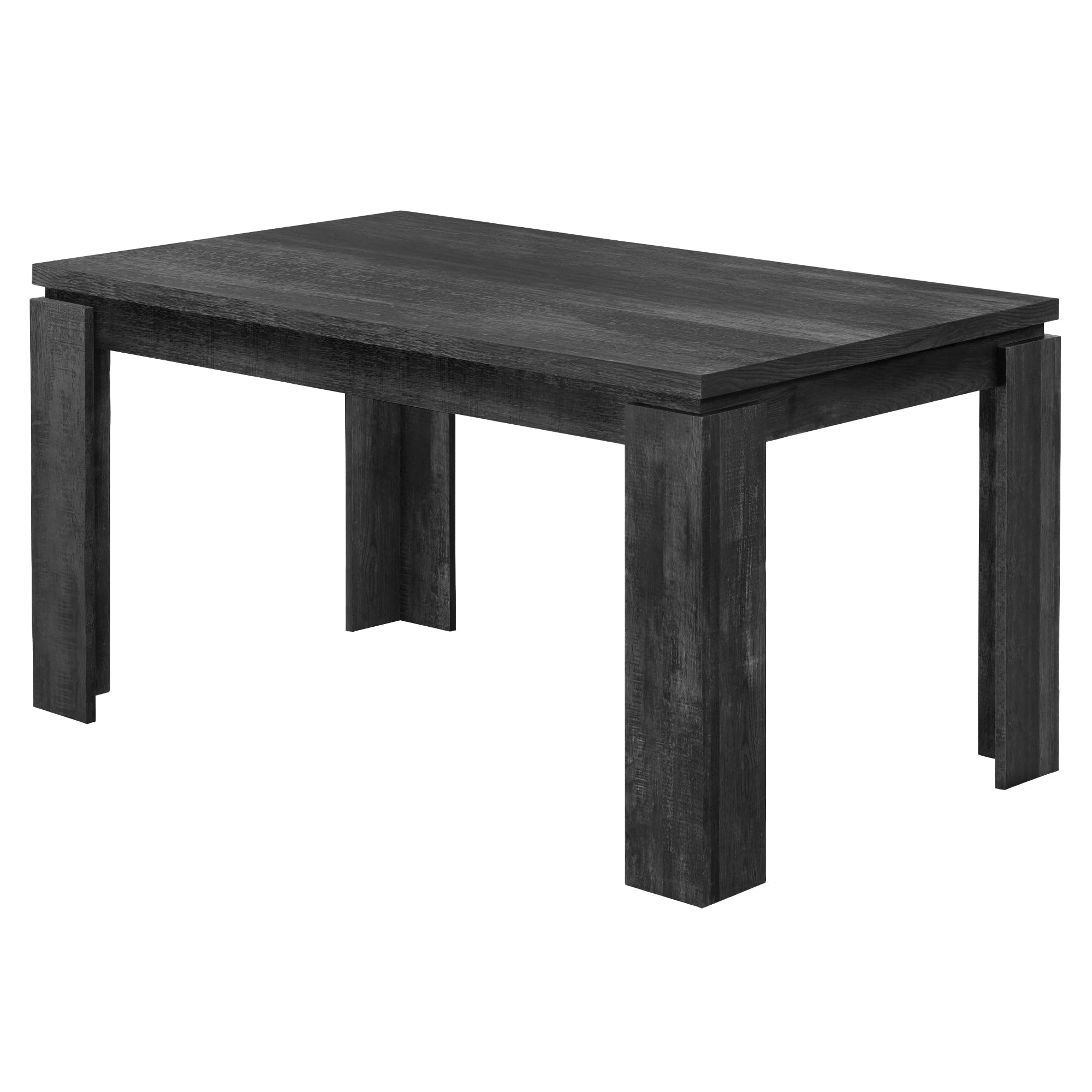 HomeRoots Decor 35.5-inch x 59-inch x 30.5-inch Black, Reclaimed Wood Look - Dining Table