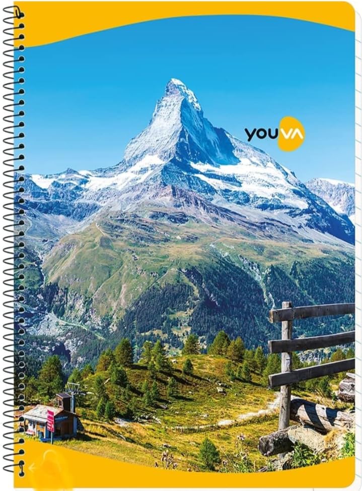 YOUVA Navneet|Spiral Long Book For Students And Executives|Spiral Bound With Safety Lock|A4 Size -21 X 29.7 Cm|Unruled/No Lines|
