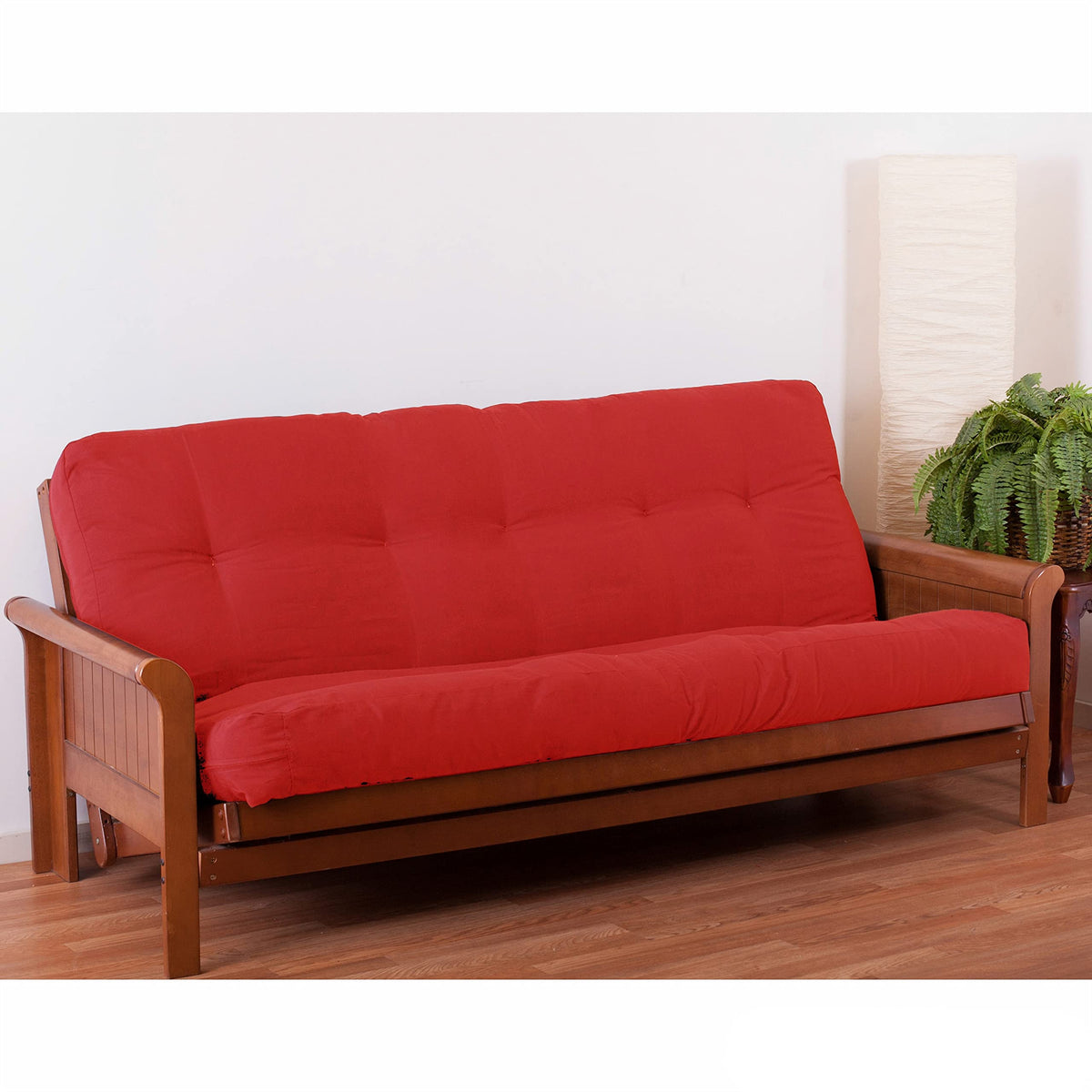 Blazing Needles Renewal 7&quot; Twill Futon Mattress, Full, Red