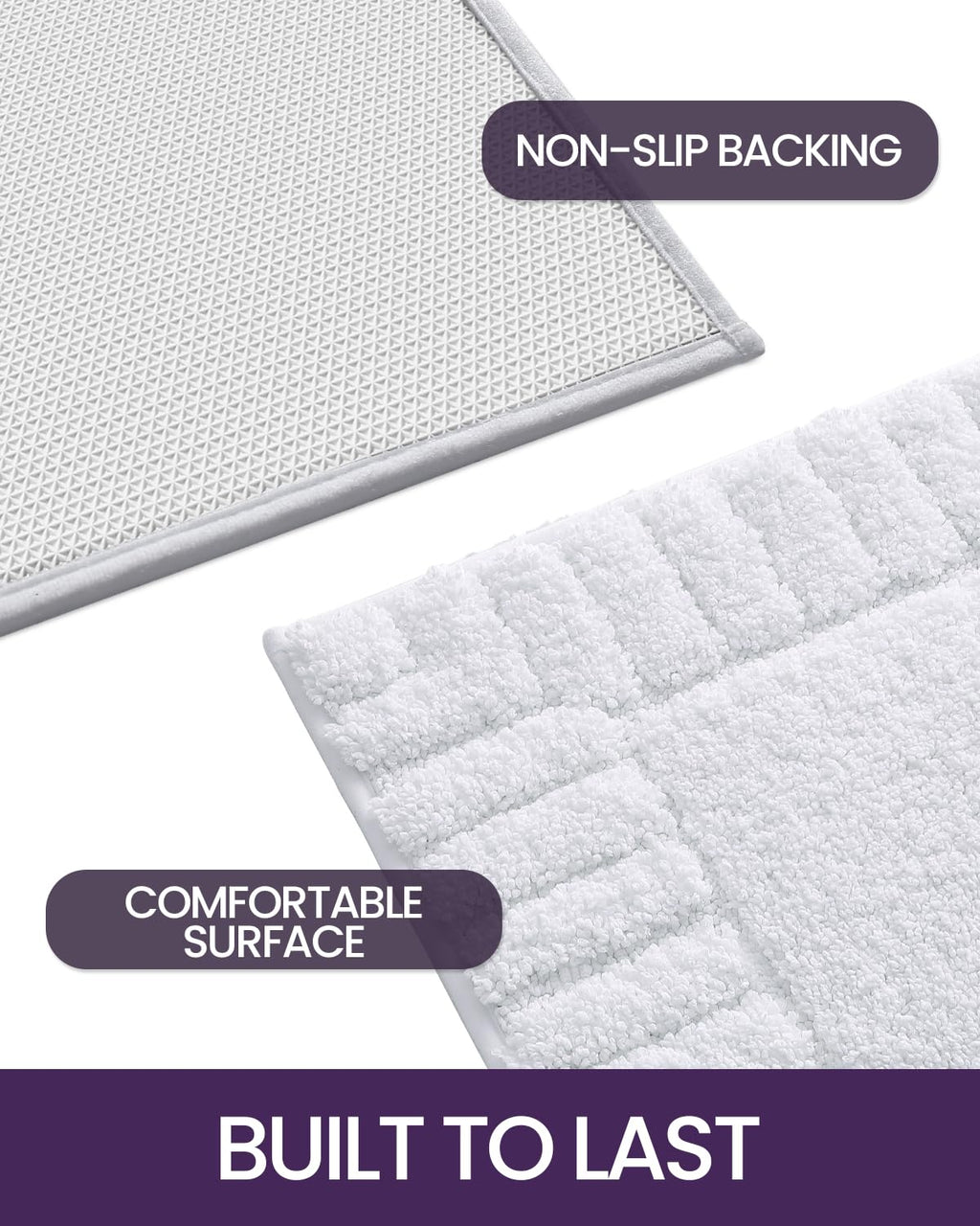 Dexi Bathroom Rugs 16''X24'', Non Slip Bath Mats For Bathroom Floor, Ultra Soft And Absorbent Bath Rug Shower Carpet, Machine Wa