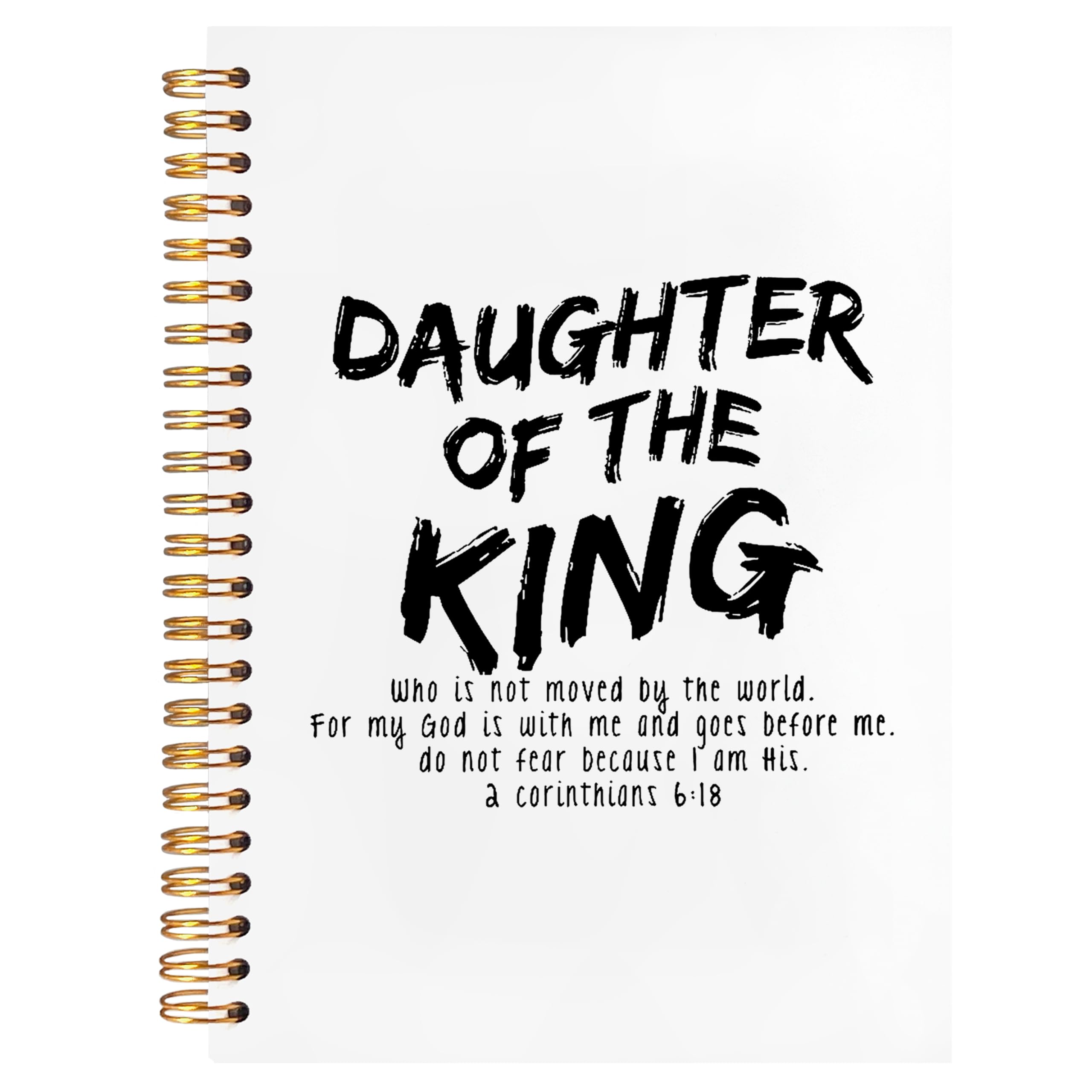 Bearcake Spiral Bible With Note Taking Space,Bible Notebook,Note Taking Bible,Daughter Of The King,Spiral Bible Notebook 5.5X8.3
