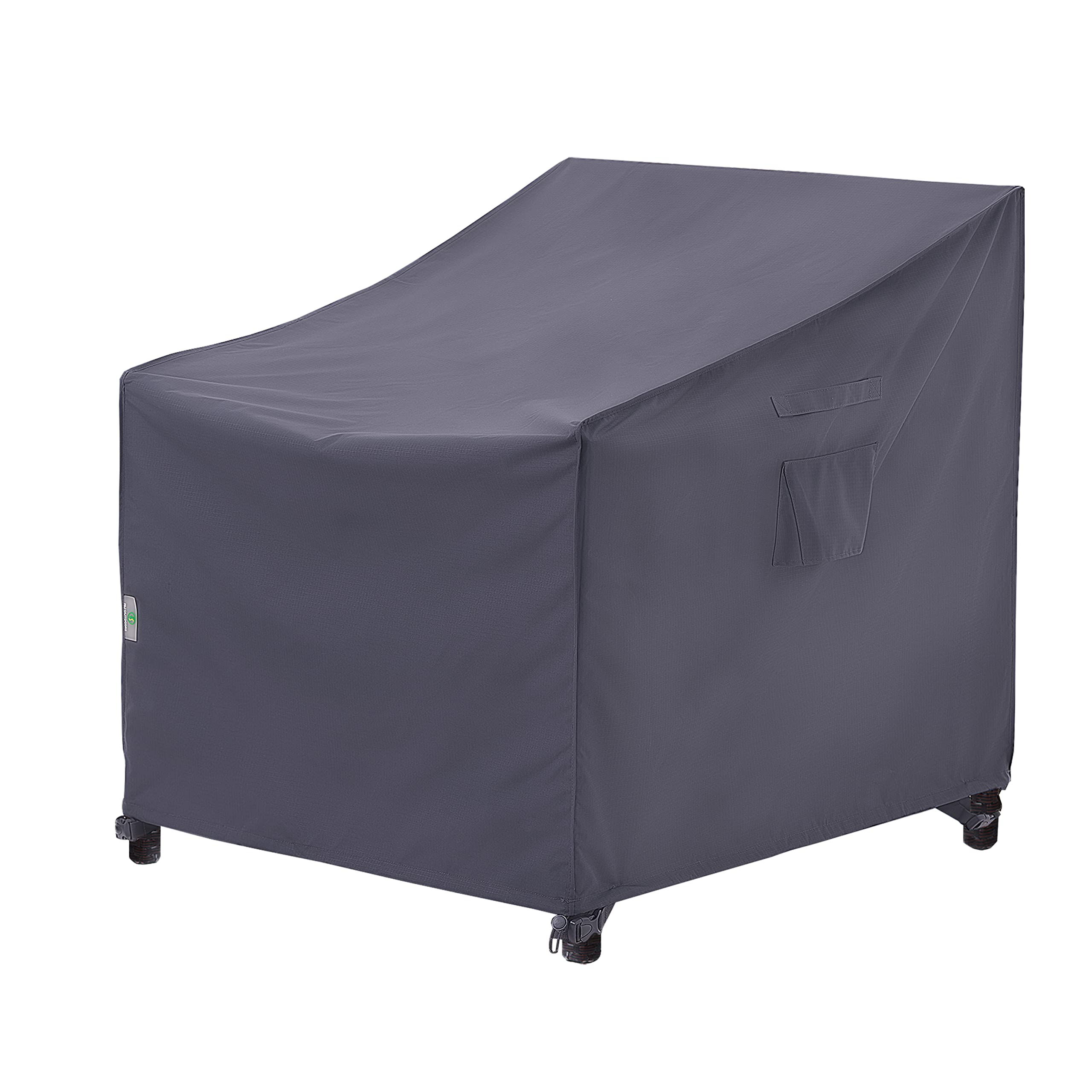 F&J Outdoors Patio Chair Covers Waterproof Uv Resistant Heavy Duty Outdoor Dining Chair Adirondack Chair Cover, Grey, 28' W X 30' D X 36' H