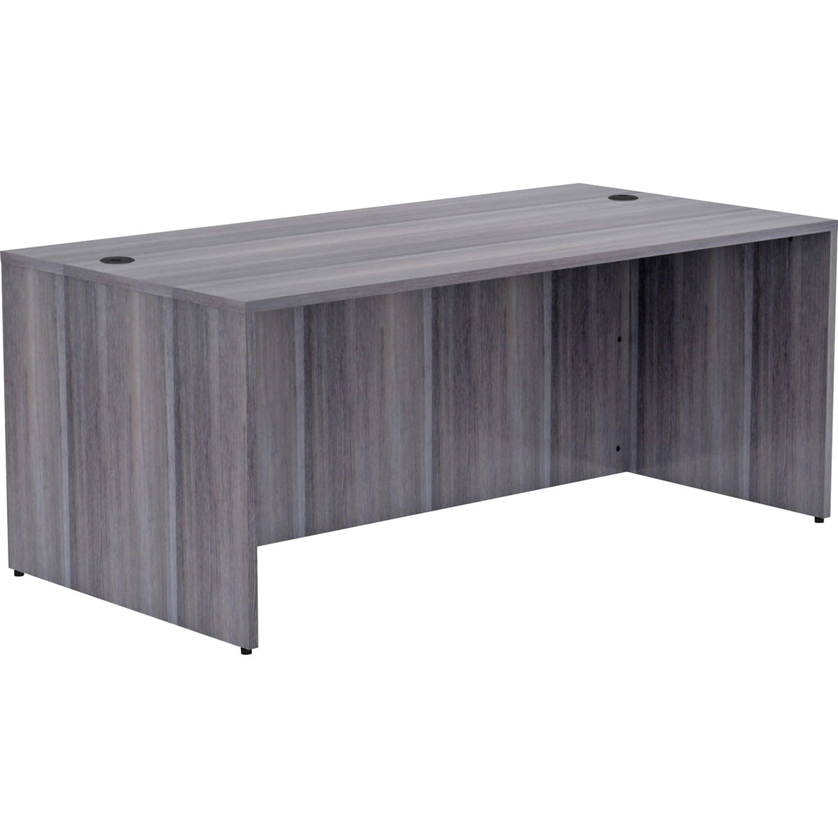 Lorell, LLR69550, Weathered Charcoal Laminate Desking Desk Shell, 1 Each