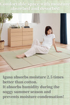 Bjdesign Japanese Tatami Mat (Igusa Mattress), Foldable, Rush Grass, Floor Sleeping Japanese Futon Mattress Meditation Yoga Zen (Twin Xl)
