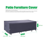 F&J Outdoors Heavy Duty Waterproof Anti-Uv Rip-Stop Fabric Extra Large Patio Furniture Covers, Grey, 160'X92'X35'