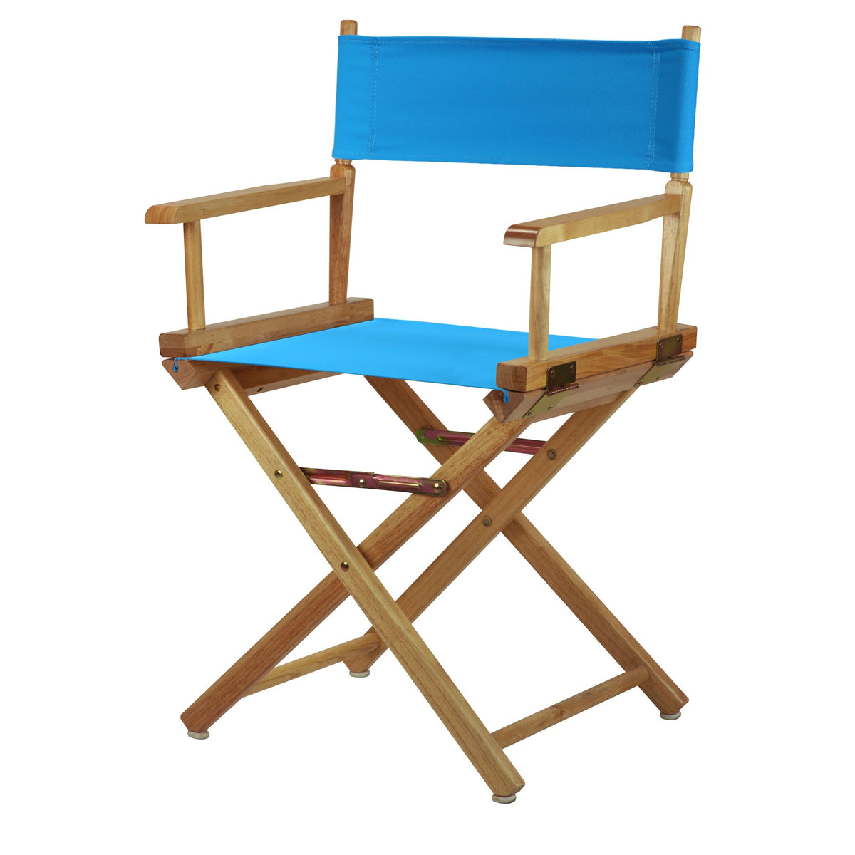 Casual Home 200-00/021-27 Director Chair 18&quot; - Classic Height Natural Frame/Turquoise Canvas