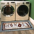 Ukeler Laundry Rug, Non Skid Laundry Room Cheap Wash House Mat Waterproof Floor Runners for Bath Room 20x59