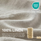 Simple&Opulence 100% Linen Duvet Cover Set, Pure Natural French Flax Linen Duvet Cover Twin Size, Breathable Soft Comfy Linen Be