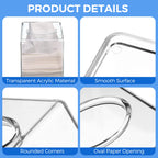 4 Pack Acrylic Tissue Box Cover Square Clear Tissue Box Holder Acrylic Cube Napkin Dispenser Box For Bathroom Bedroom Kitchen Ca