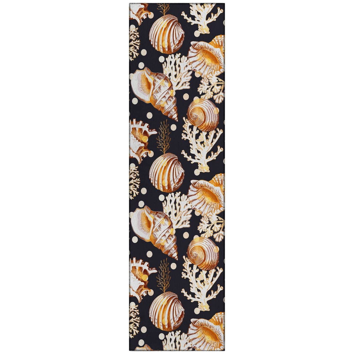 Seabreeze Sz6 Black Coastal Rug Runner 2' 3&quot; X 7 ' 6&quot;