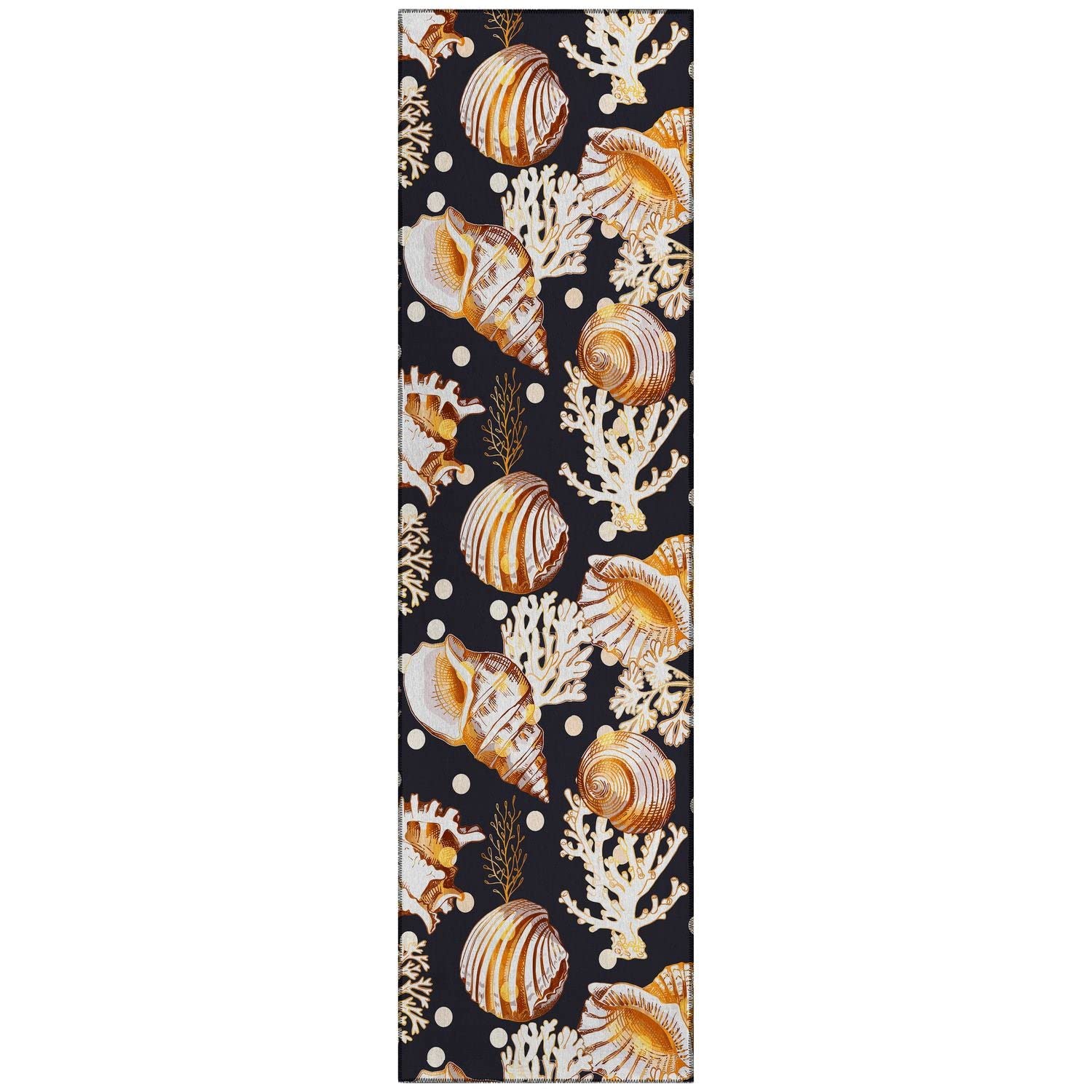 Seabreeze Sz6 Black Coastal Rug Runner 2' 3" X 7 ' 6"