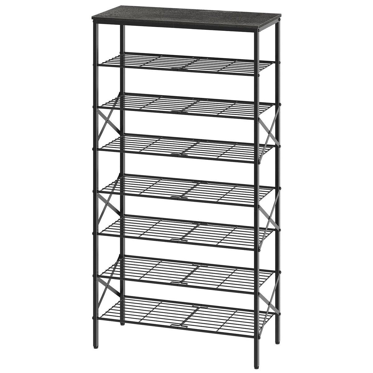 YATINEY 8 Tier Shoe Rack, Shoe Storage Organizer, Large Capacity Shoe Shelf Holds 32 Pairs of Shoes, Durable and Stable, for Ent