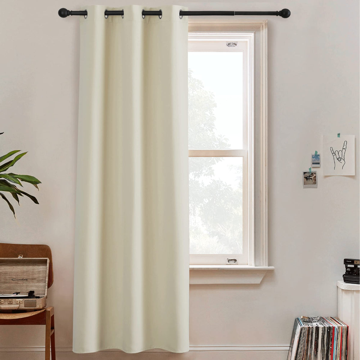 Ryb Home Blackout Curtains 96 Inch Long, Portable Privacy Curtains Screen Partitions For Patio Sliding Glass Door Living Room Of