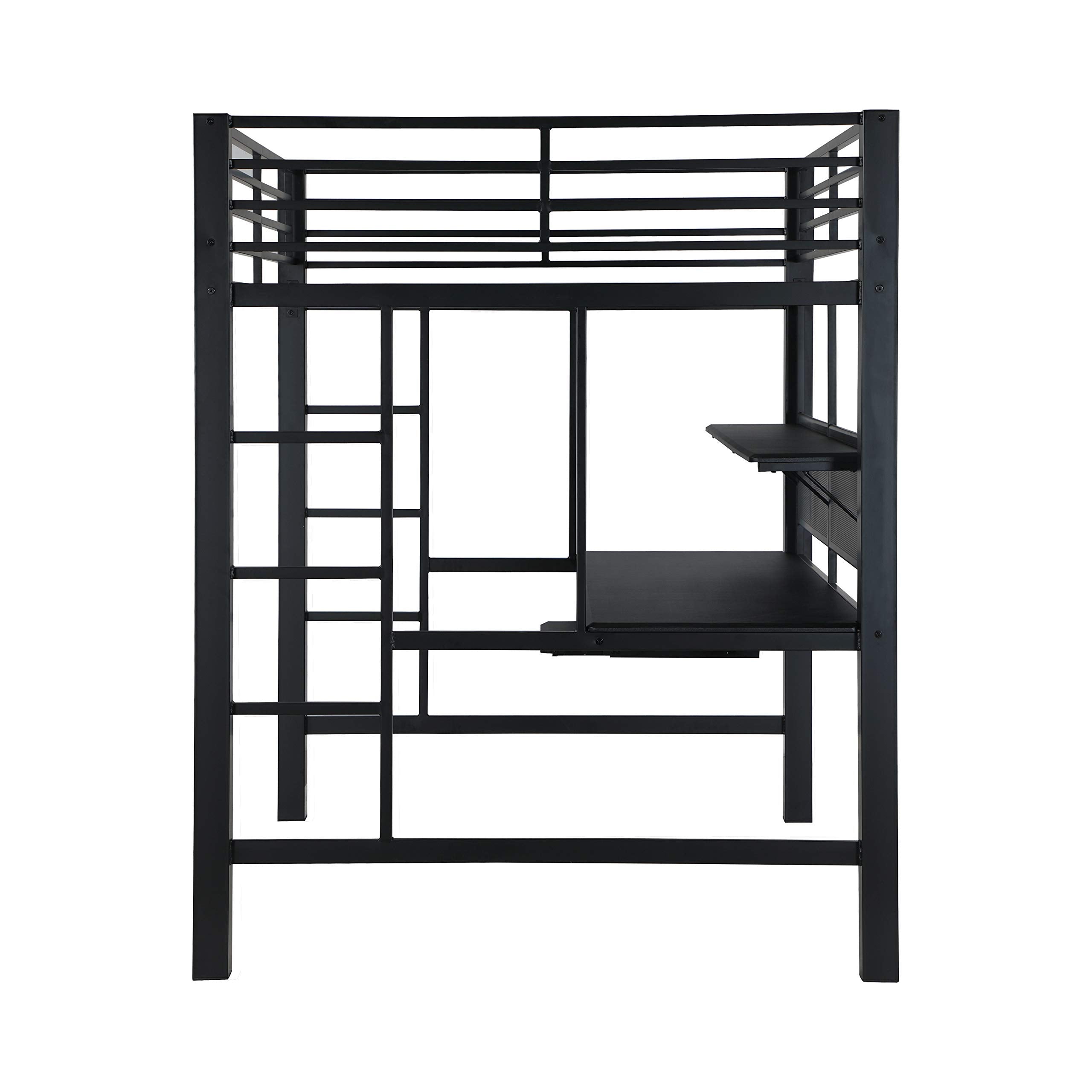 Coaster Avalon Full Workstation Loft Bed Black