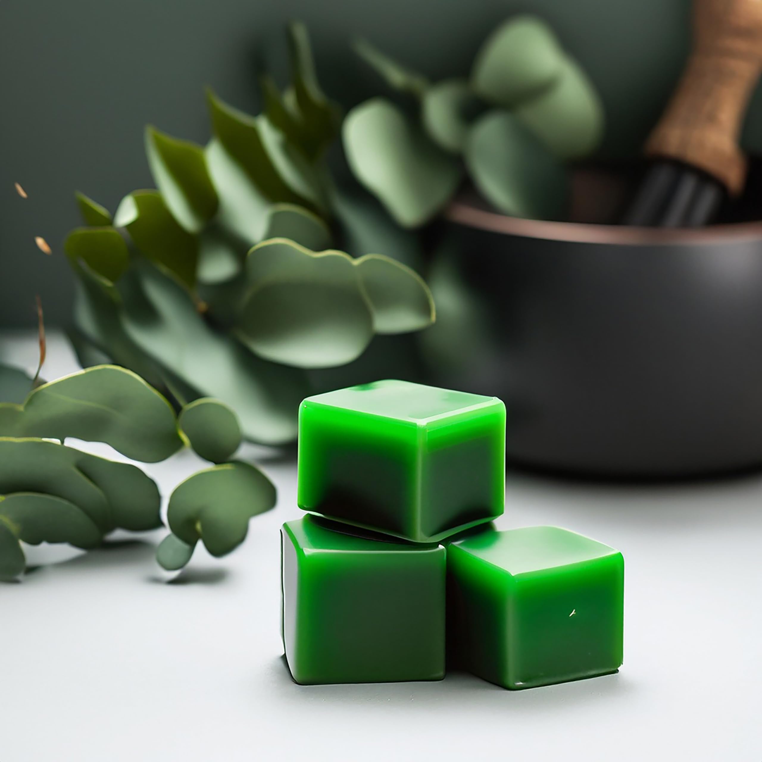 Candlecopia Eucalyptus Spearmint Strongly Scented Hand Poured Vegan Wax Melts, 12 Scented Wax Cubes, 6.4 Ounces In 2 X 6-Packs