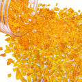 HappyFiller Decorative 1.3 LB Crushed Glass Sand Broken Piece Stones,Resin Art Craft,Vase Fillers Candle Holder Aquarium Gravel,