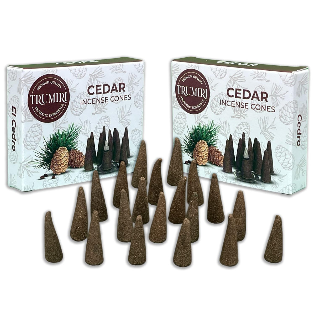 Cedar Incense Cones - Total 20 Cone Incense - Dual Pack of 10 Insence Cones - Incense Cones Scented - Cone Incense Scents - Inse
