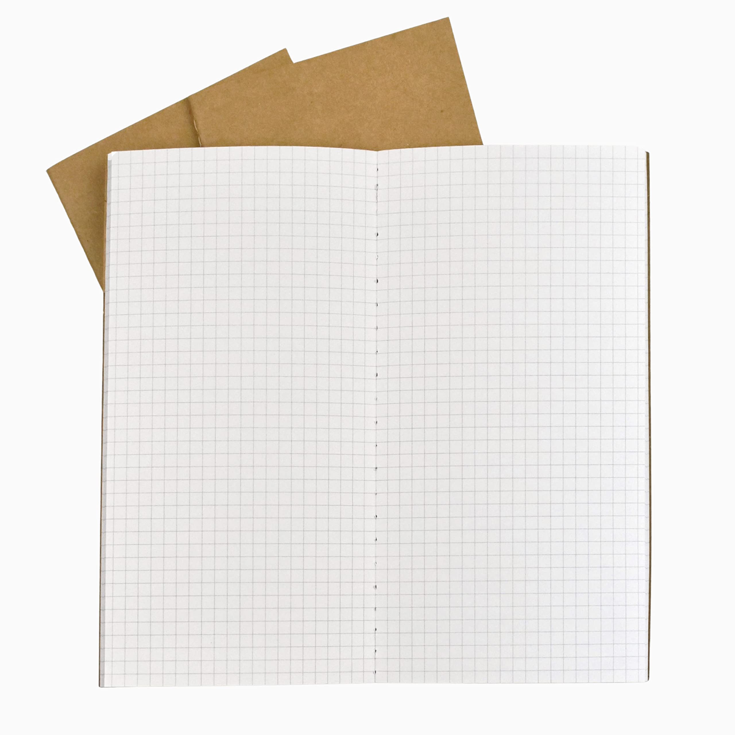 Ricco Bello Graph Grid Travelers Journal Refill, 8.25 X 4.25 Inches (Set Of 3)