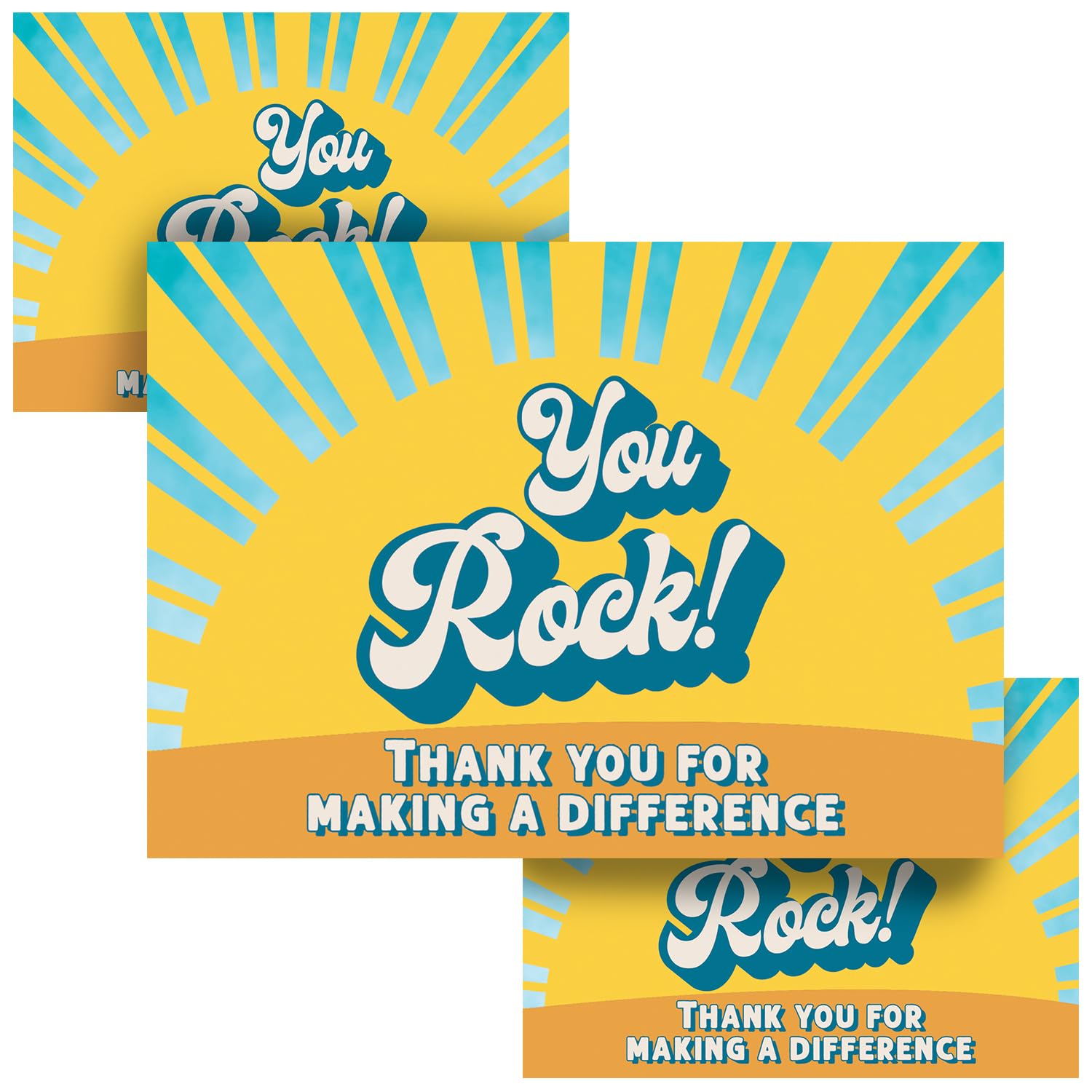 T Marie 50 Appreciation Postcards - 4X6 Retro You Rock Cards For Employee Appreciation Gifts, Nurse Appreciation Cards, Teacher