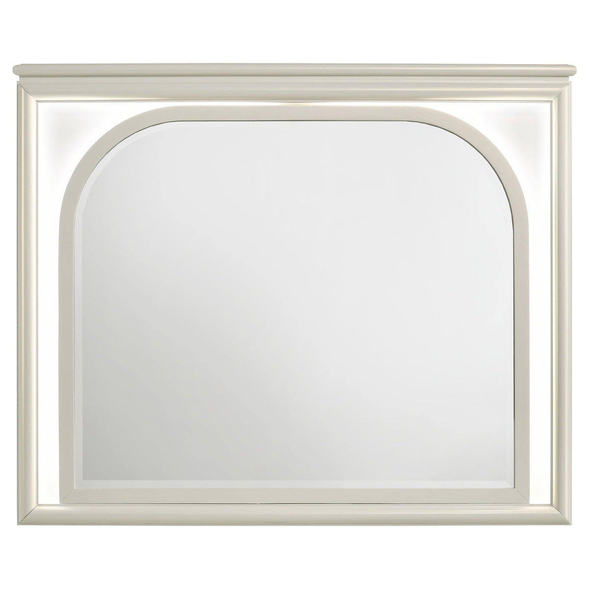 Coaster Home Furnishings Olivia Led Dresser Mirror Pearl White