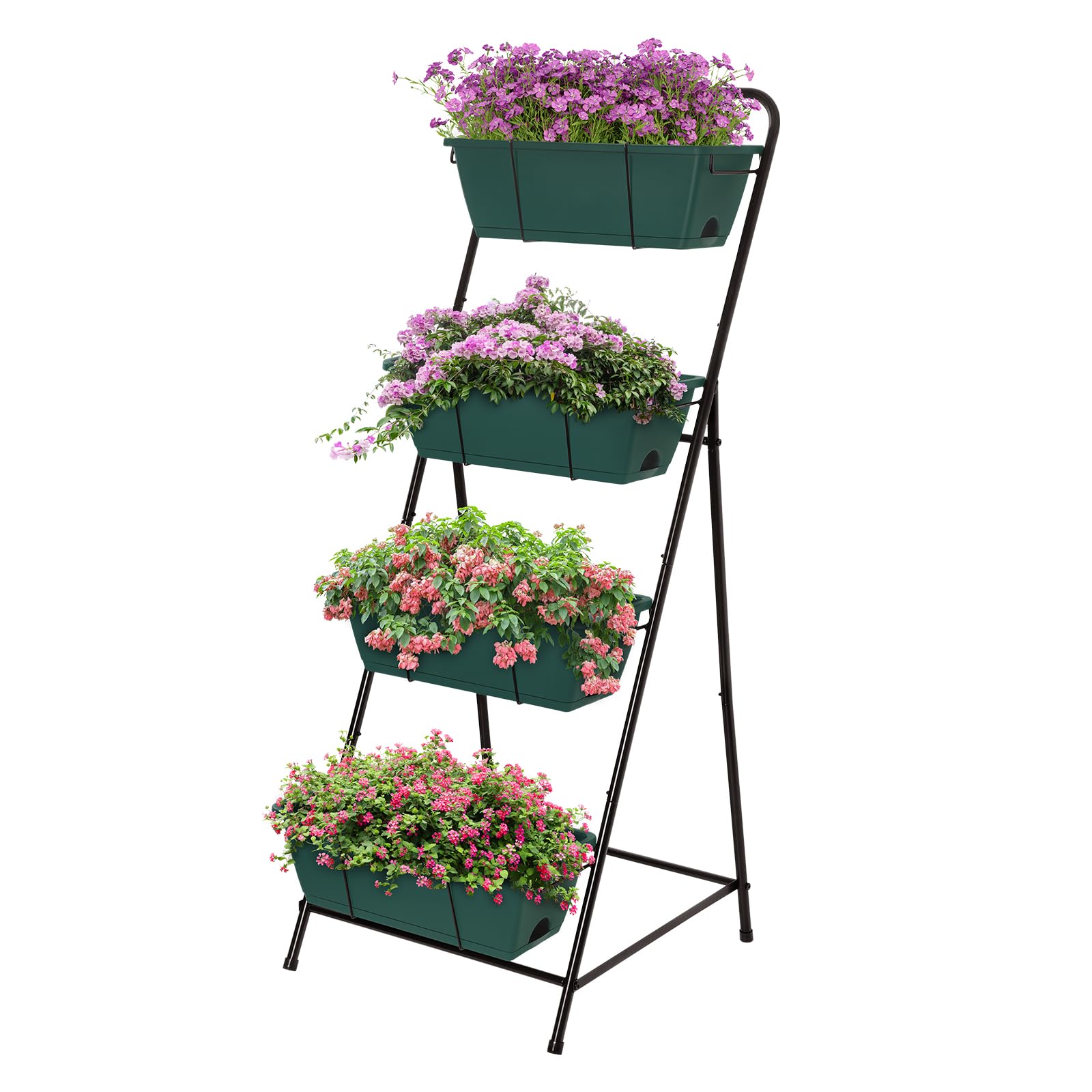 4 Tier Vertical Garden Planter Herb Garden Planter Outdoor Planters For Outdoor Plants Standing Vertical Raised Garden Bed Tiere