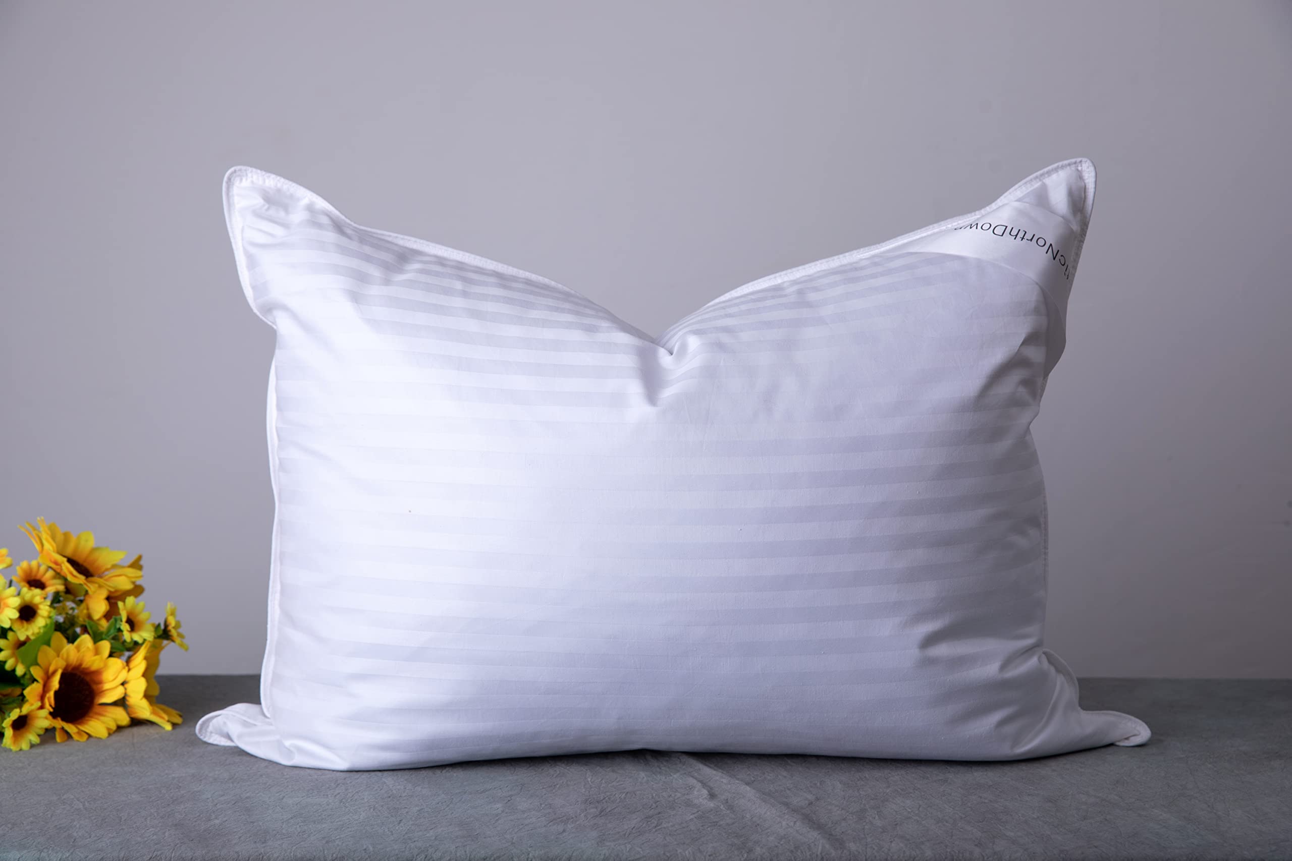 Arcticnorthdown Queen Size Goose Down Feather Hotel Collection Bed Pillows For Sleeping One Pillow For Back, Stomach Or Side Sle