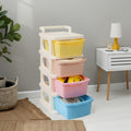 Smarttex Heavy Duty Plastic Storage Drawer With Wheels | Modular Cabinet For Bedroom, Office, Home Or Classroom| Chest Of Drawer