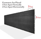 Royal Shade Custom Size 6' X 24' Black Fence Privacy Screen Windscreen Cover Netting Mesh Fabric Cloth - Cable Zip Ties Included