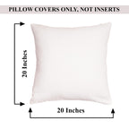 Rely+ Cotton Throw Pillow Covers White 20''X20'' Set Of 2 Decorative Zippered Throw Pillow Covers For Couch, Sofa, Farmhouse, Li