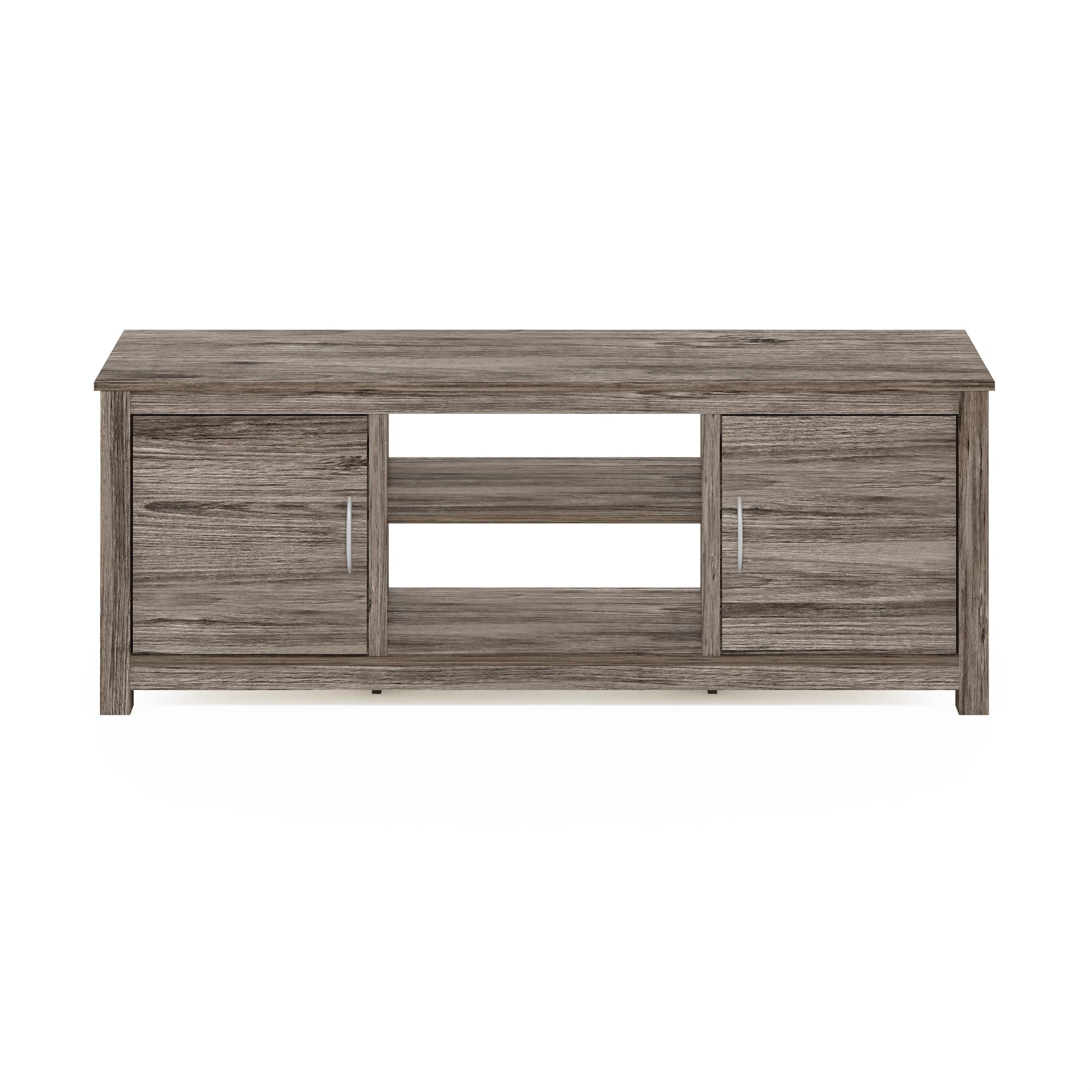 Furinno Classic Stand With Storage For Tv Up To 65 Inch, Rustic Oak, Large
