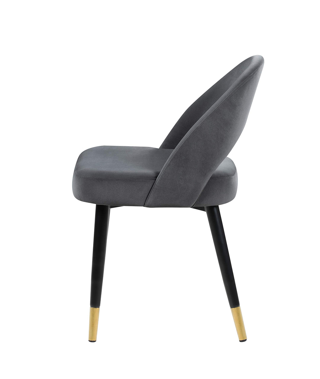 Coaster Furniture Lindsey Arched Back Upholstered (Set of 2) Side Chair Grey and Black 192542